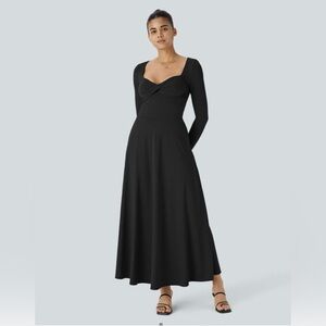 HALARA Black L Long Sleeve Dress